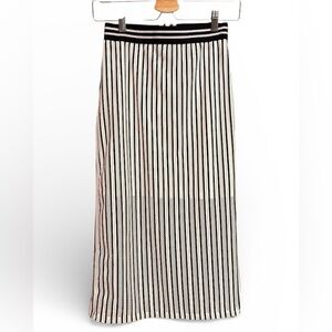 TopShop Striped Black and White Women's Midi Skirt NWT